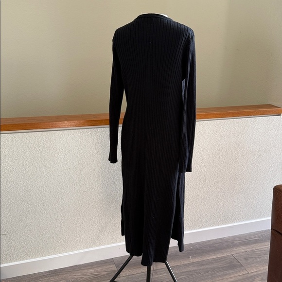 Future Collective Black Sweater duster size medium 3 button closure - Picture 2 of 11